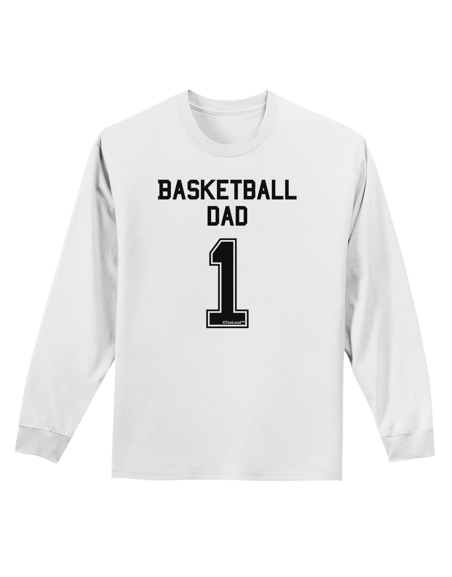 Basketball Dad Jersey Adult Long Sleeve Shirt by TooLoud-Long Sleeve Shirt-TooLoud-White-Small-Davson Sales