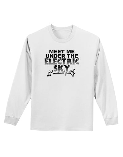 Electric Sky BnW Adult Long Sleeve Shirt-Long Sleeve Shirt-TooLoud-White-Small-Davson Sales