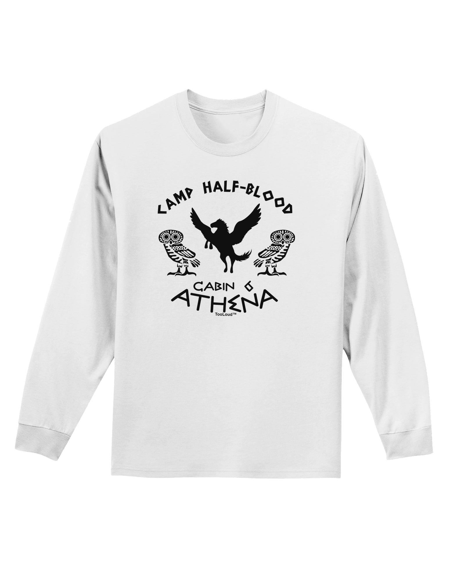 Camp Half Blood Cabin 6 Athena Adult Long Sleeve Shirt by-Long Sleeve Shirt-TooLoud-White-Small-Davson Sales