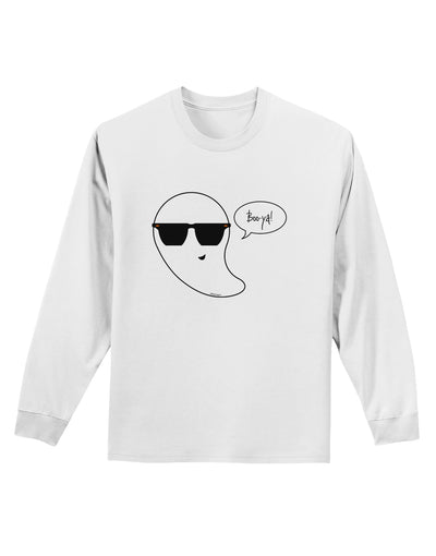 Boo Ya Cool Ghost Halloween Adult Long Sleeve Shirt-Long Sleeve Shirt-TooLoud-White-Small-Davson Sales