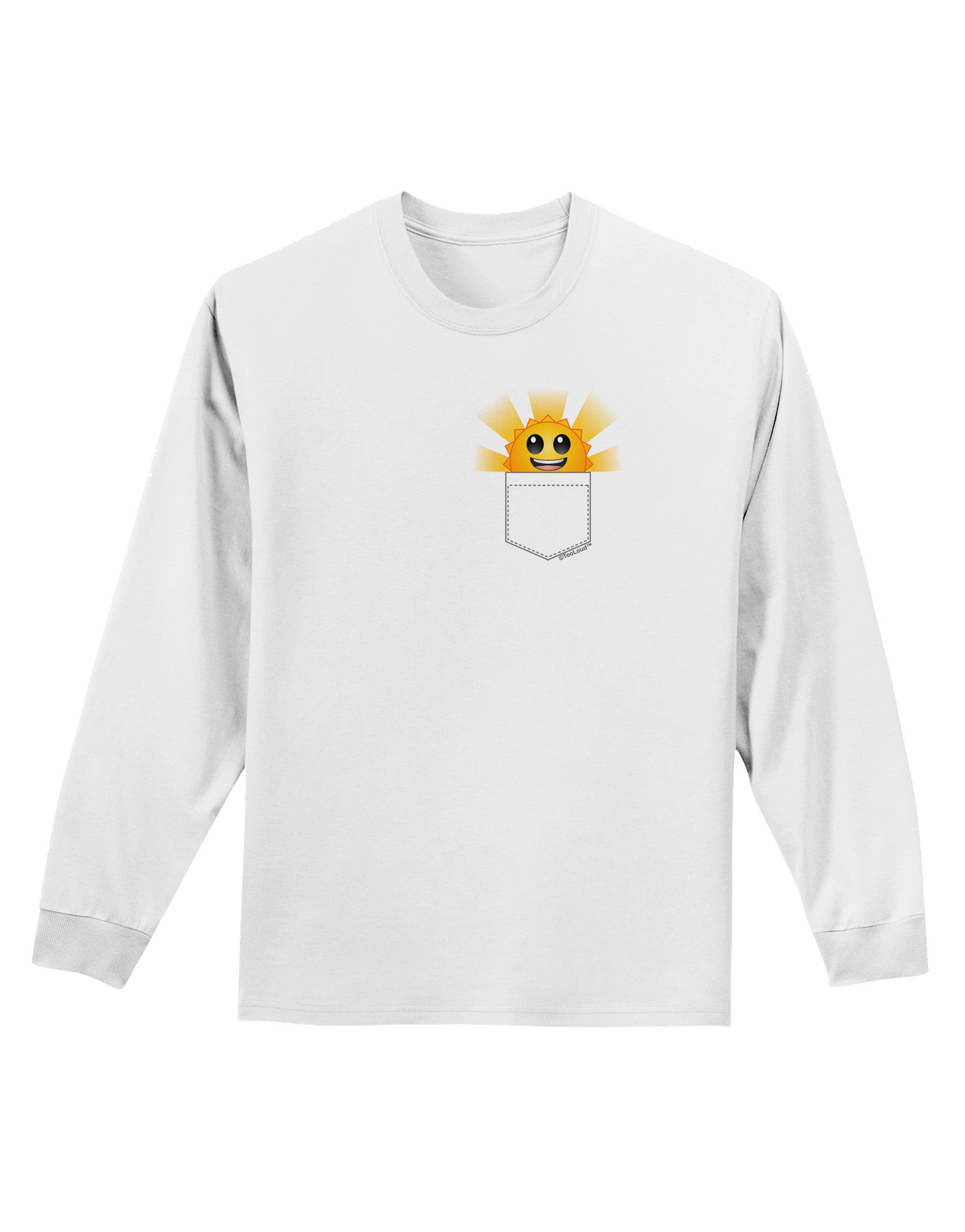 Sunshine In My Pocket Adult Long Sleeve Shirt-Long Sleeve Shirt-TooLoud-White-Small-Davson Sales