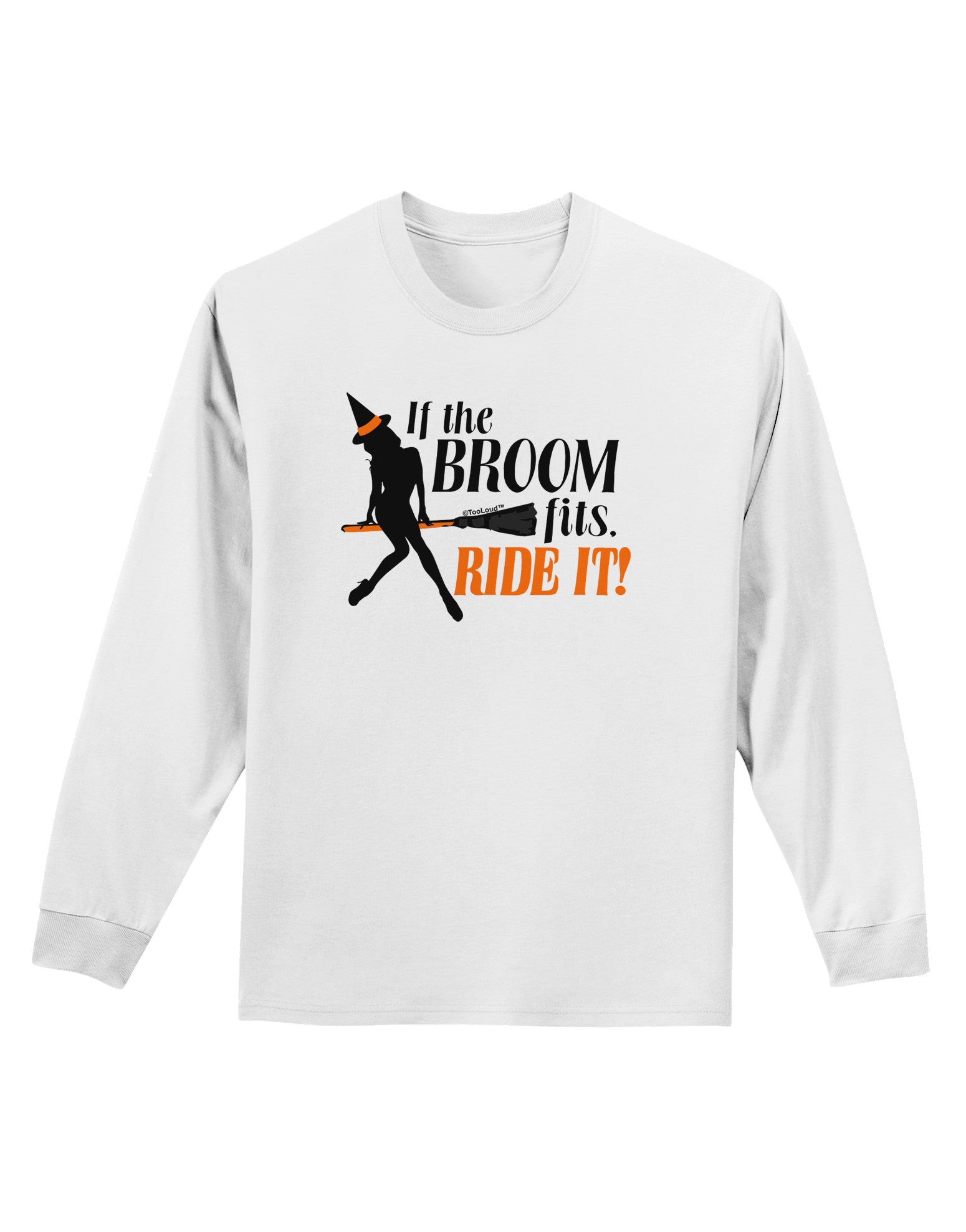 Ride It Orange Adult Long Sleeve Shirt-Long Sleeve Shirt-TooLoud-White-Small-Davson Sales