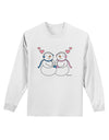 Cute Snowman and Snowwoman Couple Adult Long Sleeve Shirt by TooLoud-Long Sleeve Shirt-TooLoud-White-Small-Davson Sales