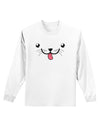 Kyu-T Face - Puppino the Puppy Dog Adult Long Sleeve Shirt-Long Sleeve Shirt-TooLoud-White-Small-Davson Sales