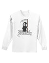 Cute Grim Reaper - Death Text Adult Long Sleeve Shirt-Long Sleeve Shirt-TooLoud-White-Small-Davson Sales