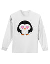 Cute Penguin - Heart Eyes Adult Long Sleeve Shirt by TooLoud-Long Sleeve Shirt-TooLoud-White-Small-Davson Sales