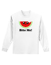 Bite Me Adult Long Sleeve Shirt-Long Sleeve Shirt-TooLoud-White-Small-Davson Sales