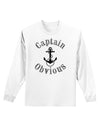 Captain Obvious Funny Adult Long Sleeve Shirt-Long Sleeve Shirt-TooLoud-White-Small-Davson Sales