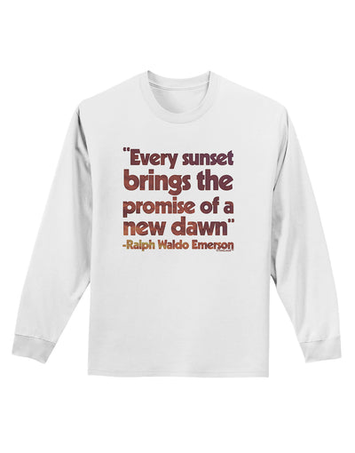 Emerson Sunset Quote Adult Long Sleeve Shirt-Long Sleeve Shirt-TooLoud-White-Small-Davson Sales