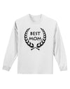 Best Mom - Wreath Design Adult Long Sleeve Shirt by TooLoud-Long Sleeve Shirt-TooLoud-White-Small-Davson Sales