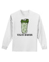 Vegan Badass Bottle Print Adult Long Sleeve Shirt-Long Sleeve Shirt-TooLoud-White-Small-Davson Sales