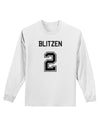 Reindeer Jersey - Blitzen 2 Adult Long Sleeve Shirt-Long Sleeve Shirt-TooLoud-White-Small-Davson Sales