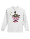 TooLoud Matching Pho Eva Pink Pho Bowl Adult Long Sleeve Shirt-Long Sleeve Shirt-TooLoud-White-Small-Davson Sales
