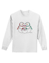 Cute Snowman Family with Girl Adult Long Sleeve Shirt by TooLoud-Long Sleeve Shirt-TooLoud-White-Small-Davson Sales