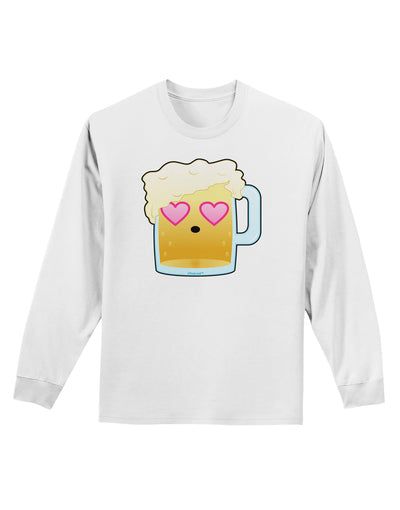 Cute Infatuated Beer Adult Long Sleeve Shirt by TooLoud-Long Sleeve Shirt-TooLoud-White-Small-Davson Sales