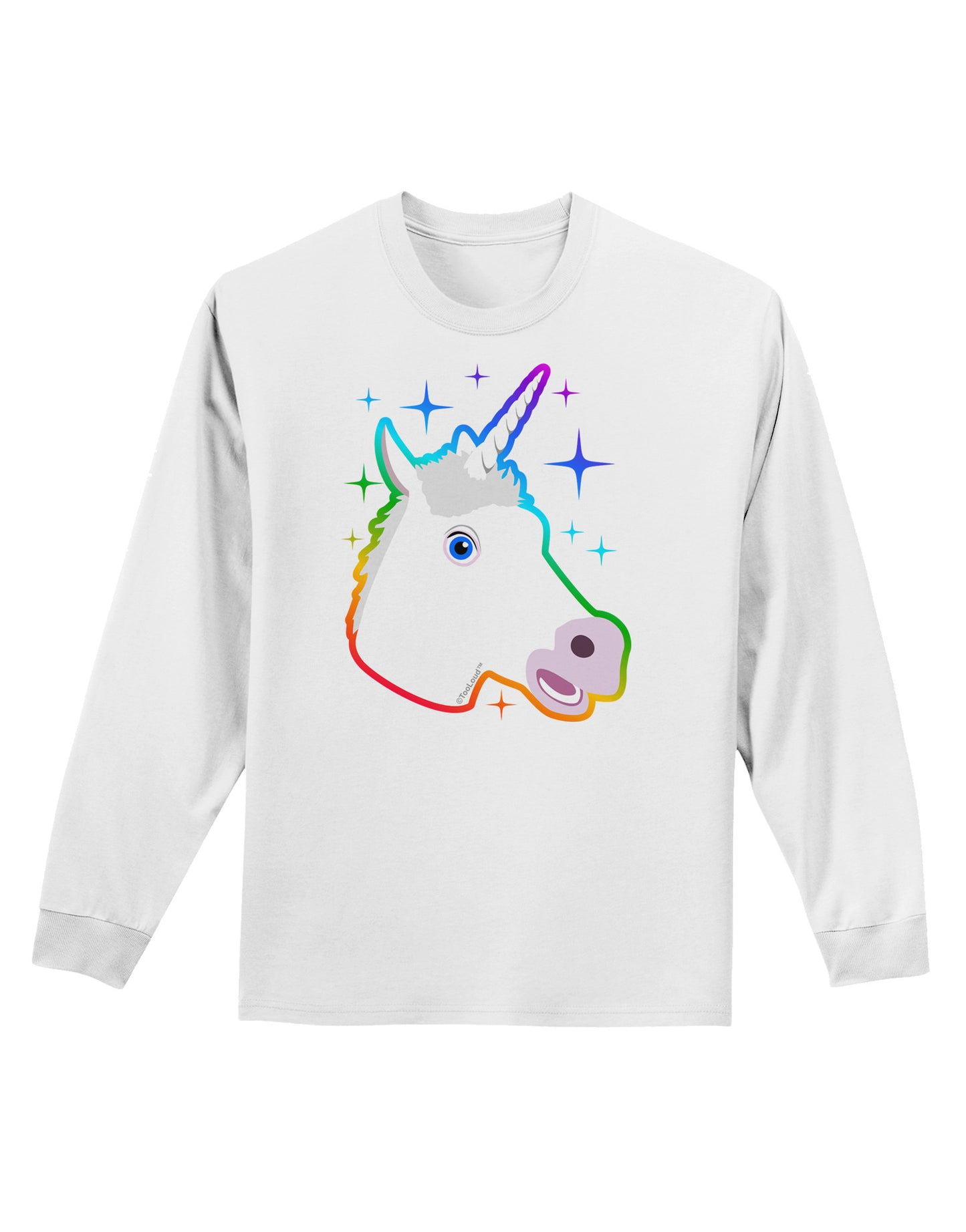 Magical Rainbow Sparkle Unicorn Adult Long Sleeve Shirt-Long Sleeve Shirt-TooLoud-White-Small-Davson Sales