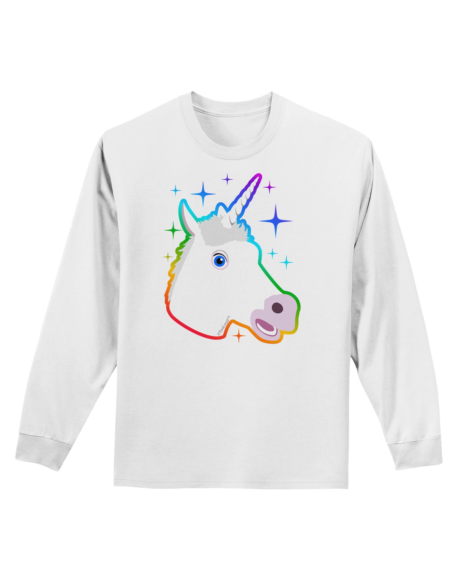Magical Rainbow Sparkle Unicorn Adult Long Sleeve Shirt-Long Sleeve Shirt-TooLoud-White-Small-Davson Sales