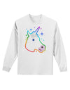 Magical Rainbow Sparkle Unicorn Adult Long Sleeve Shirt-Long Sleeve Shirt-TooLoud-White-Small-Davson Sales