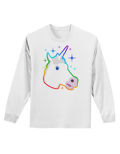 Magical Rainbow Sparkle Unicorn Adult Long Sleeve Shirt-Long Sleeve Shirt-TooLoud-White-Small-Davson Sales