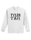 Tyler Y'all - Southwestern Style Adult Long Sleeve Shirt-Long Sleeve Shirt-TooLoud-White-Small-Davson Sales