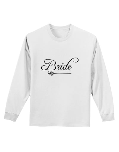 TooLoud Bride Adult Long Sleeve Shirt-Long Sleeve Shirt-TooLoud-White-Small-Davson Sales