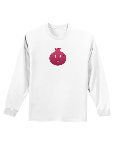 Cute Pomegranate Adult Long Sleeve Shirt-Long Sleeve Shirt-TooLoud-White-Small-Davson Sales