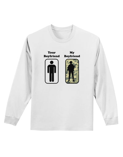 Your Boyfriend My Boyfriend Adult Long Sleeve Shirt-Long Sleeve Shirt-TooLoud-White-Small-Davson Sales