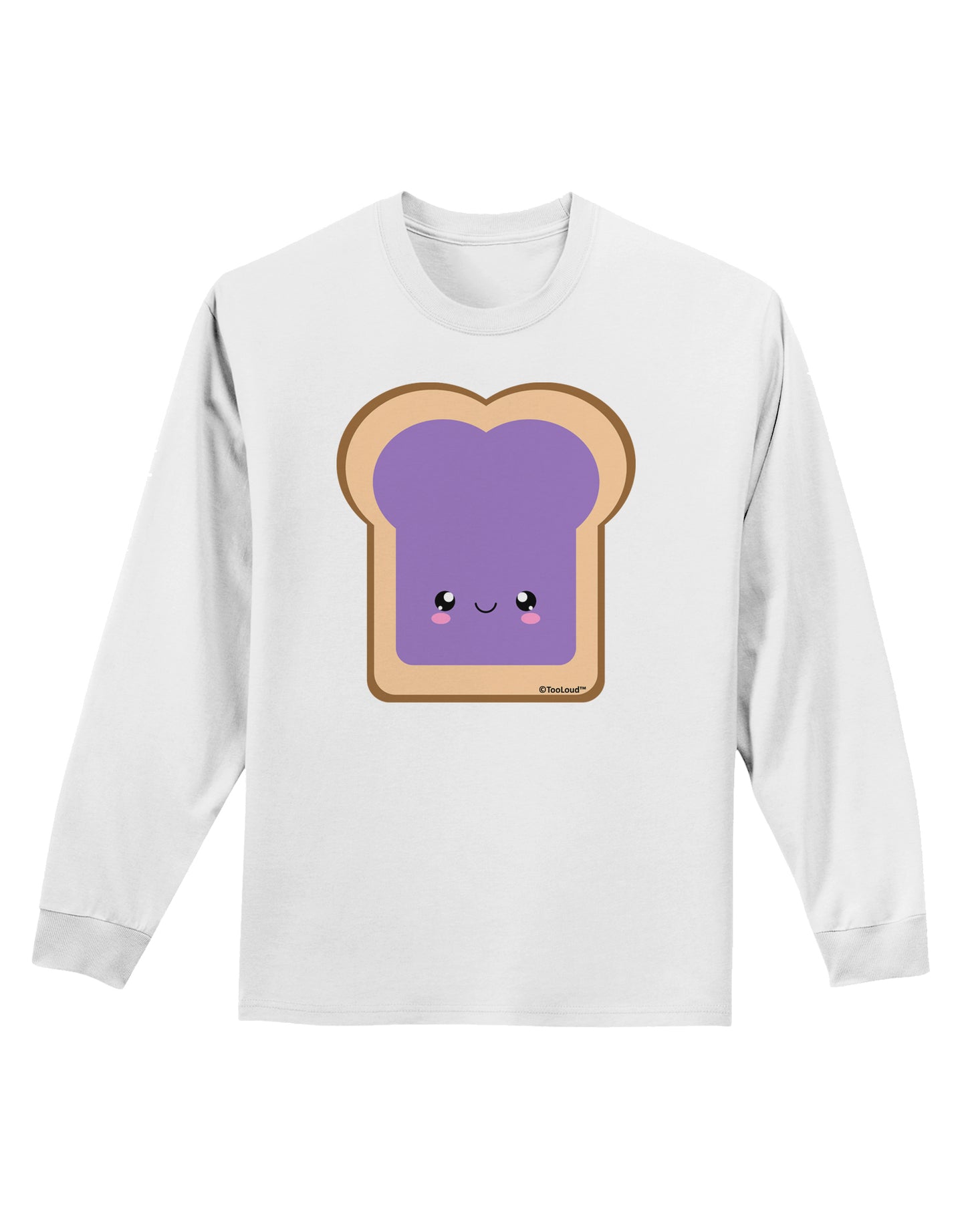 Cute Matching Design - PB and J - Jelly Adult Long Sleeve Shirt by TooLoud-Long Sleeve Shirt-TooLoud-White-Small-Davson Sales