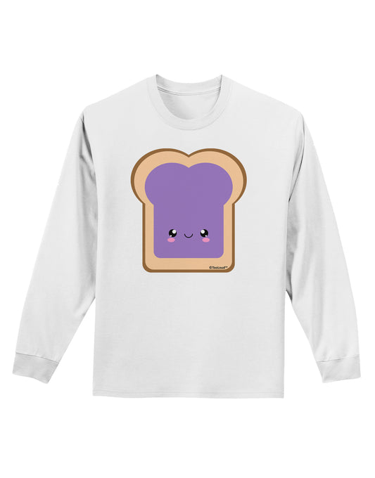 Cute Matching Design - PB and J - Jelly Adult Long Sleeve Shirt by TooLoud-Long Sleeve Shirt-TooLoud-White-Small-Davson Sales