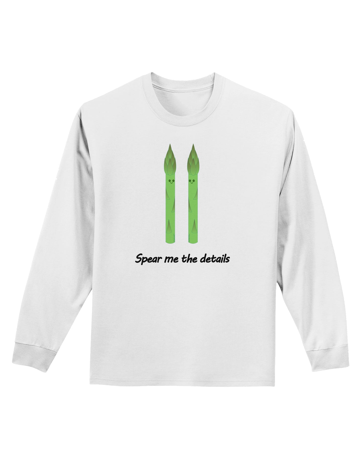 Asparagus - Spear Me the Details Adult Long Sleeve Shirt-Long Sleeve Shirt-TooLoud-White-Small-Davson Sales