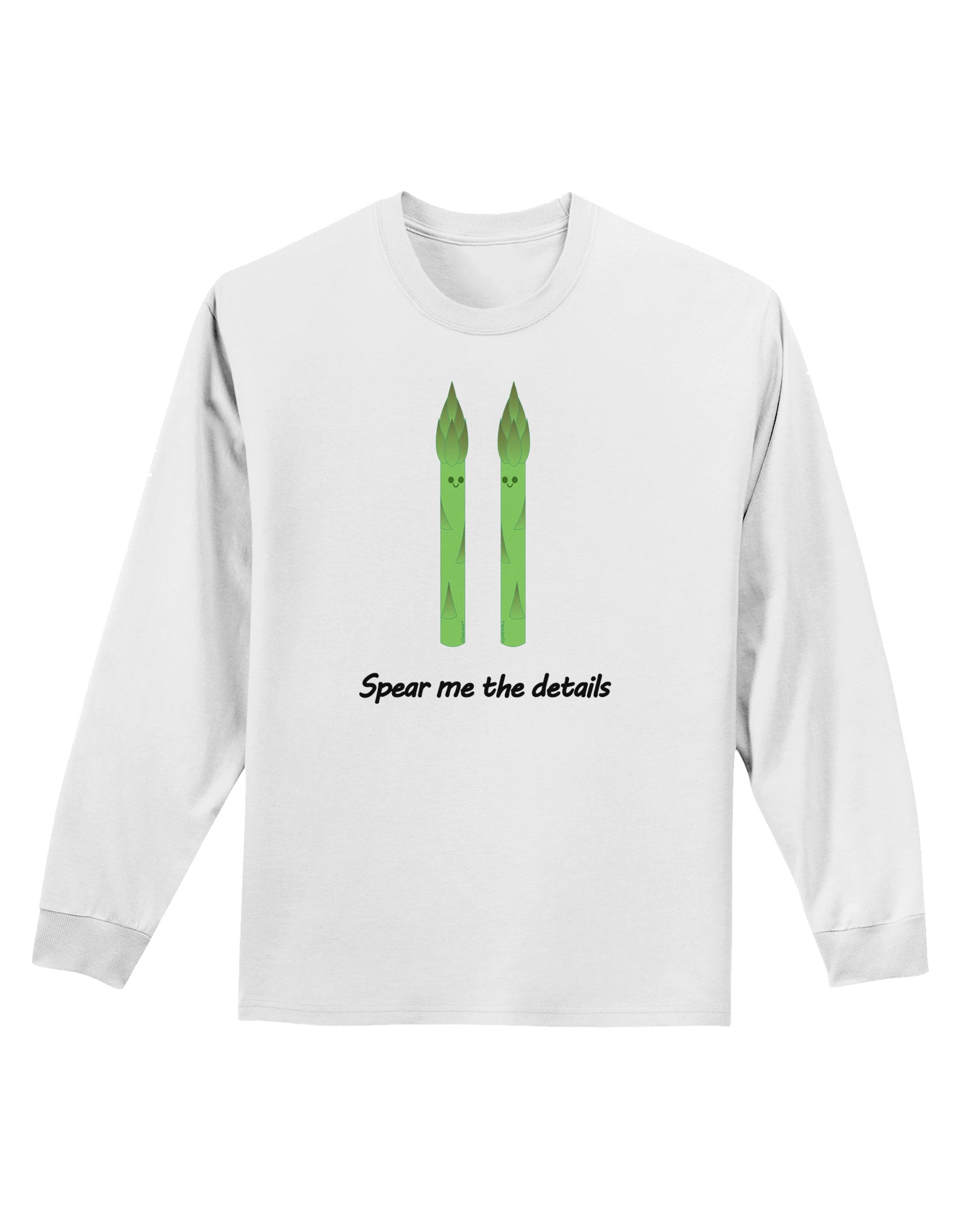 Asparagus - Spear Me the Details Adult Long Sleeve Shirt-Long Sleeve Shirt-TooLoud-White-Small-Davson Sales