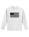 American Flag Glitter - Black Adult Long Sleeve Shirt-Long Sleeve Shirt-TooLoud-White-Small-Davson Sales