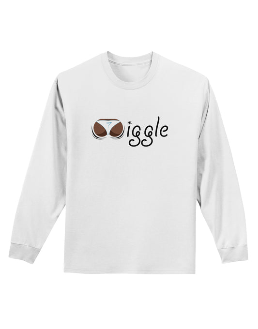 Wiggle - Twerk Dark Adult Long Sleeve Shirt-Long Sleeve Shirt-TooLoud-White-Small-Davson Sales