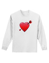 Shot Through the Heart Cute Adult Long Sleeve Shirt by-Long Sleeve Shirt-TooLoud-White-Small-Davson Sales