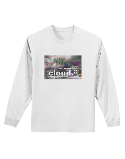 Rainbow in Cloud M Angelou Adult Long Sleeve Shirt by TooLoud-Long Sleeve Shirt-TooLoud-White-Small-Davson Sales