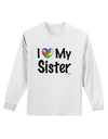 I Heart My Sister - Autism Awareness Adult Long Sleeve Shirt by TooLoud-Long Sleeve Shirt-TooLoud-White-Small-Davson Sales