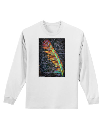 Rainbow Feather Adult Long Sleeve Shirt-Long Sleeve Shirt-TooLoud-White-Small-Davson Sales