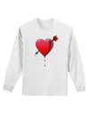 Shot Through the Heart Bleeding Adult Long Sleeve Shirt by-Long Sleeve Shirt-TooLoud-White-Small-Davson Sales