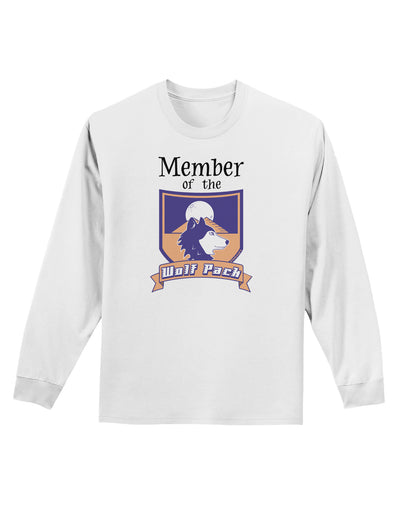 Member of the Wolf Pack Adult Long Sleeve Shirt-Long Sleeve Shirt-TooLoud-White-Small-Davson Sales