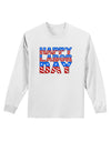 Happy Labor Day ColorText Adult Long Sleeve Shirt-Long Sleeve Shirt-TooLoud-White-Small-Davson Sales