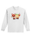 Cute Taco Fox Adult Long Sleeve Shirt-Long Sleeve Shirt-TooLoud-White-Small-Davson Sales