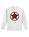 Blood Red Skull Adult Long Sleeve Shirt by TooLoud-Long Sleeve Shirt-TooLoud-White-Small-Davson Sales