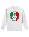 Skull Flag Mexico Adult Long Sleeve Shirt-Long Sleeve Shirt-TooLoud-White-Small-Davson Sales