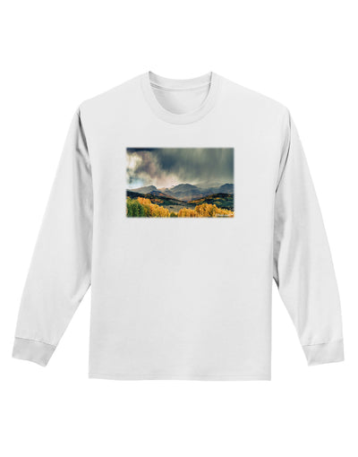 Colorado Mountain Scene Photo Adult Long Sleeve Shirt-Long Sleeve Shirt-TooLoud-White-Small-Davson Sales