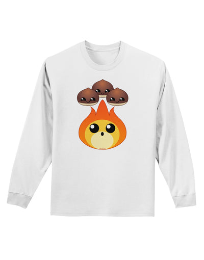 Cute Chestnuts Roasting - Christmas Adult Long Sleeve Shirt-Long Sleeve Shirt-TooLoud-White-Small-Davson Sales