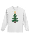 Mustache Christmas Tree Adult Long Sleeve Shirt-Long Sleeve Shirt-TooLoud-White-Small-Davson Sales