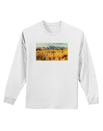 Mountain Forest Park Watercolor Adult Long Sleeve Shirt-Long Sleeve Shirt-TooLoud-White-Small-Davson Sales