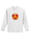 Heart Eye Emoji Adult Long Sleeve Shirt-Long Sleeve Shirt-TooLoud-White-Small-Davson Sales