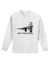 Bay Bridge Cutout Design - San Francisco Adult Long Sleeve Shirt by TooLoud-Long Sleeve Shirt-TooLoud-White-Small-Davson Sales