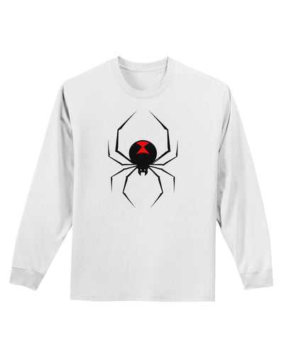 Black Widow Spider Design Adult Long Sleeve Shirt-Long Sleeve Shirt-TooLoud-White-Small-Davson Sales